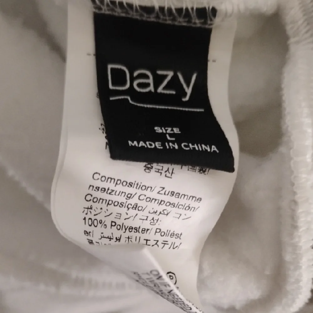 Dazy Gray Crop Hoodie with Long Sleeves Size Large